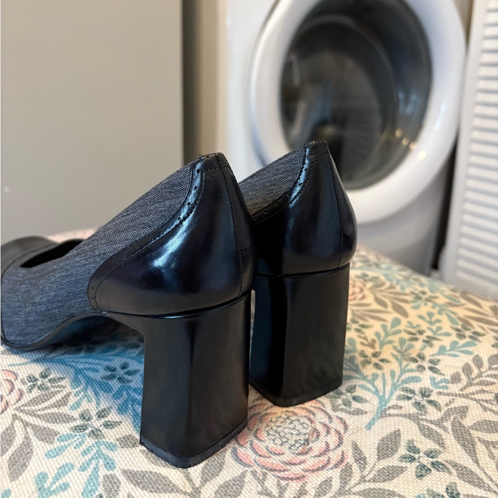 Bandolino Black and Denim Heels - Picture 5 of 7